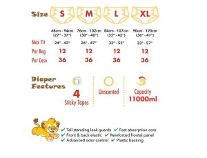 Rearz Safari Sizes and Specifications