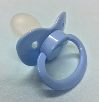 Light Blue Adult pacifier with large Silicon teat