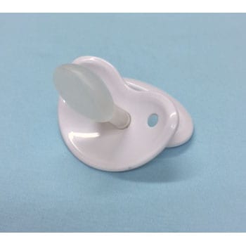 White Adult Pacifier with Silicon Teat