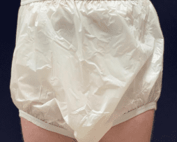 High Waist White Adult plastic pants