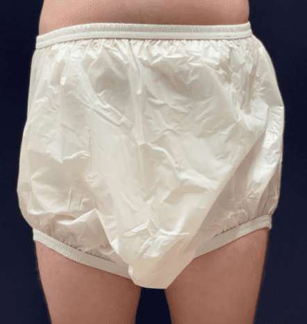 High Waist White Adult plastic pants
