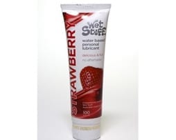Wetstuff water based personal lubricant - strawberry flavour 100g tube