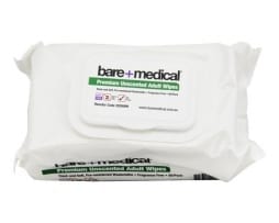Bare Medical Adult Size Unscented Wipes 50 Per Pack