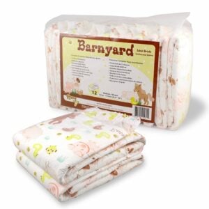 Shows Rearz Barnyard nappy pack with two Loose Adult diapers