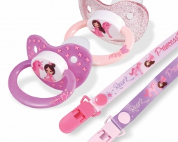 Rearz Princess Pink Pacifier clip set