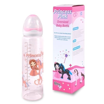 Rearz Princess Pink Glass Adult Baby Bottle