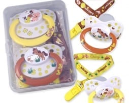 Barnyard Pacifier and Clip 2 Pack