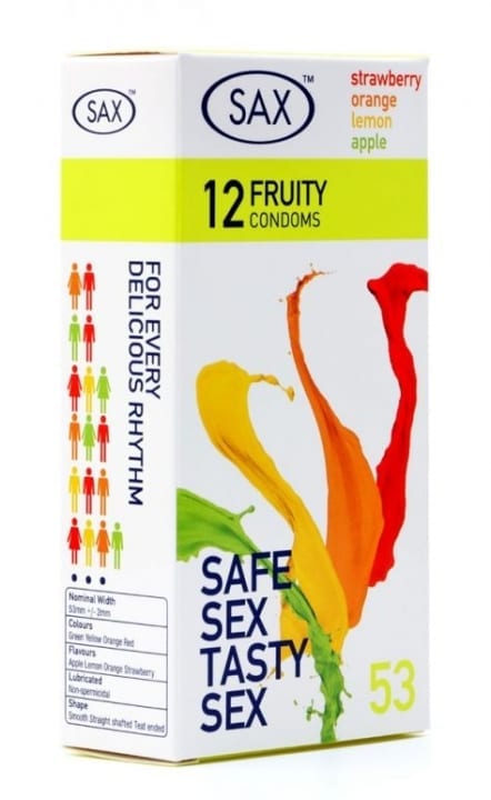 Sax Fruity Condom Pack