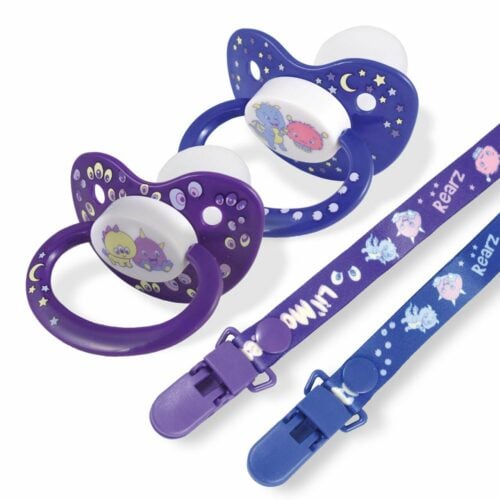 Lil Monsters Pacifier and Clip x 2