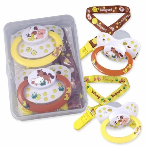 Barnyard Pacifier and Clip 2 Pack