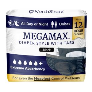 NorthShore MegaMax Black Adult Nappies