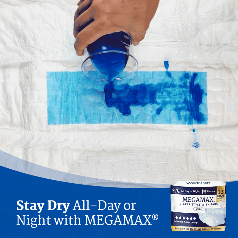 NorthShore MegaMax Black Adult Nappies