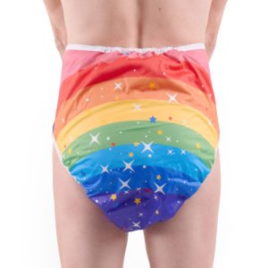Rainbow Star Adult Diaper Wrap Rear