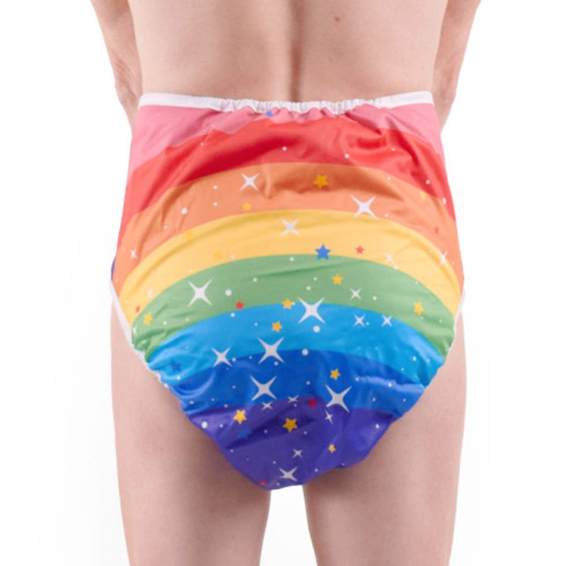 Rainbow Star Adult Diaper Wrap Rear