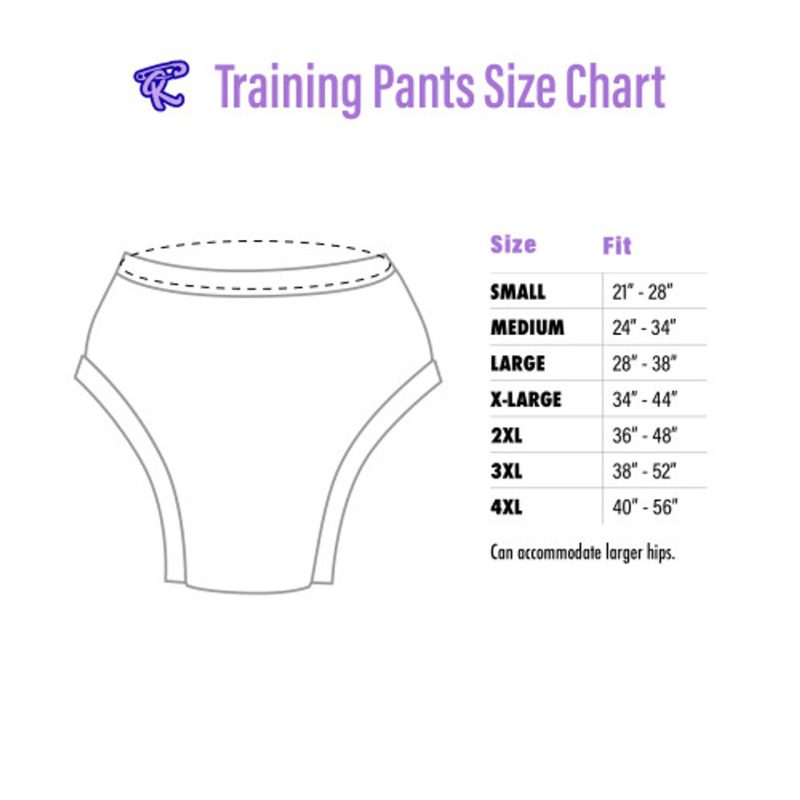 Training Pants Size Guide Training Pants Size Guide
