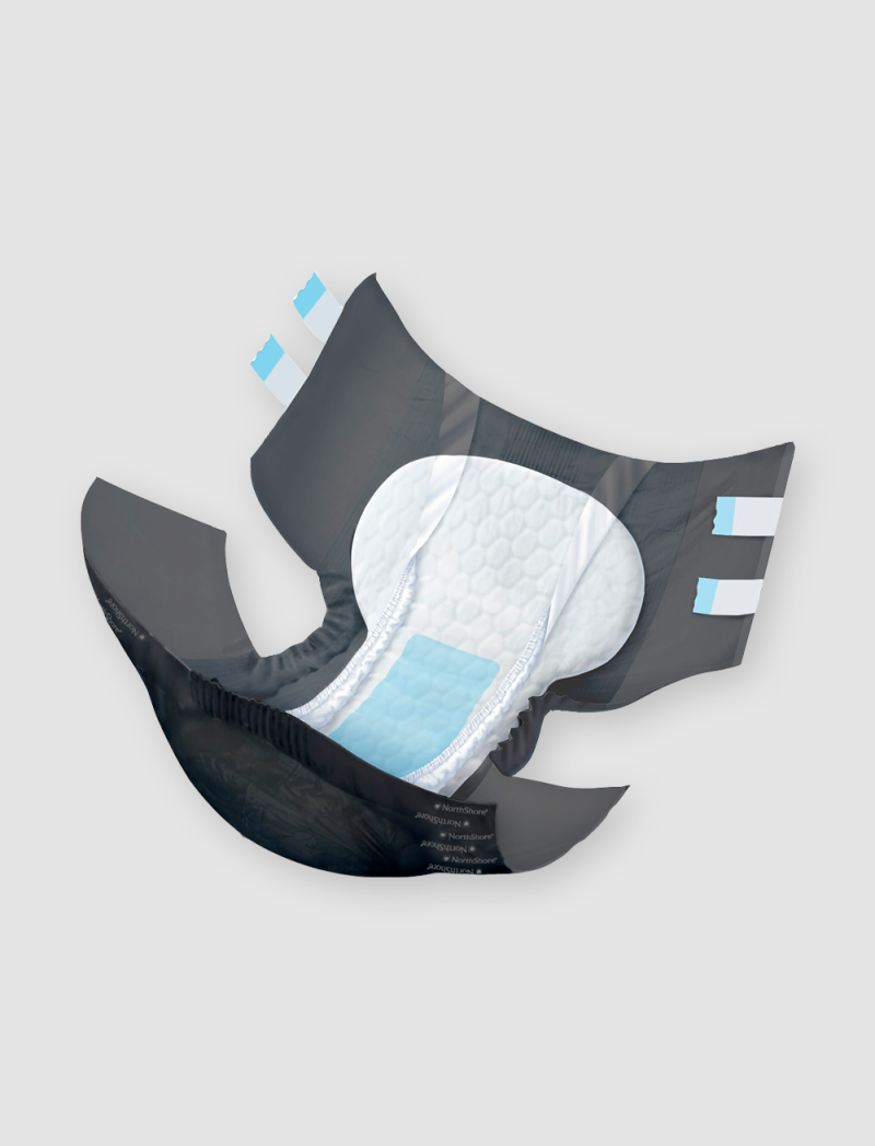 NorthShore MegaMax Black Adult Nappies